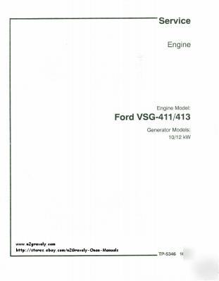 Ford vsg-411 413 engine service manual tp-5346