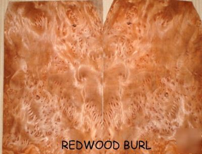 Redwood burl veneer - 16 pcs / 12.75 sq ft 