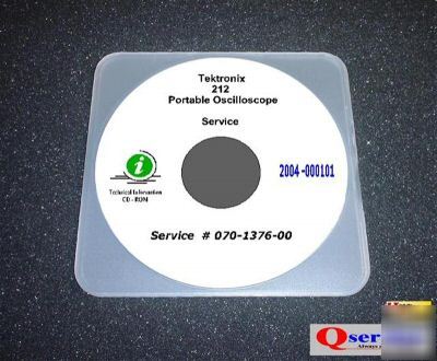 Tektronix tek 212 oscilloscope service - oprs manual cd