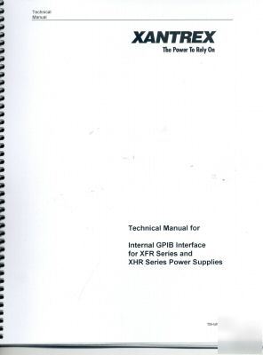 Xantrex xfr xhr technical manual gbib interface