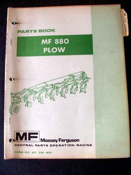 Massey ferguson 880 plow parts manual catalog