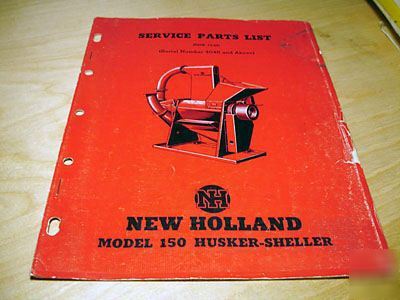 New holland 150 husker-sheller parts manual catalog nh