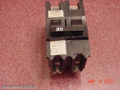 Fpe - 20 amp - 240 volt - 2 pole ventage used breaker