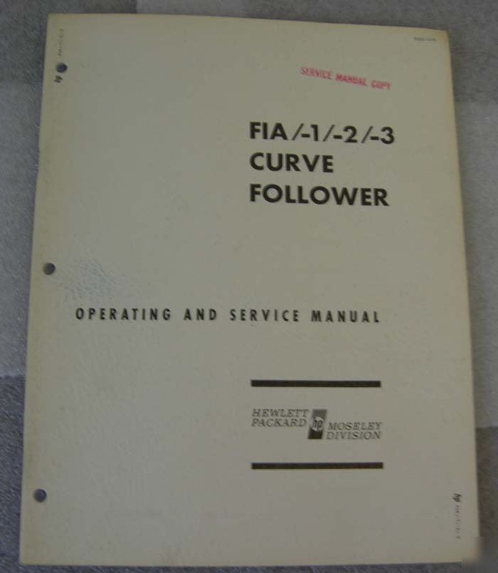 Hp fia/-1/-2/-3 curve follower manual