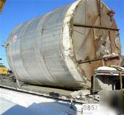 Used: tank, 16,000 gallon, 304 stainless steel, vertica