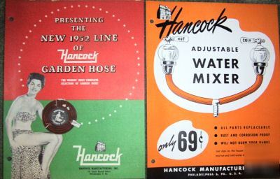 1952 hancock mfg. advertising literature, philadelphia