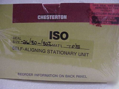 Chesterton packing& seals self aligning stationary unit