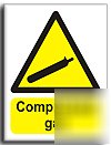 Compressed gas sign-s. rigid-300X400MM(wa-076-rm)