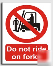 Do not ride/forks sign-s. rigid-300X400MM(pr-004-rm)