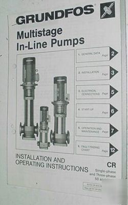 Grundfos cr multistage in-line pump operation manual