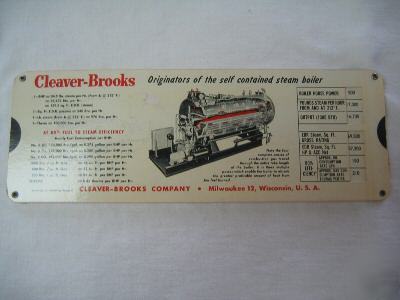 1951 cleaver brooks slide ruler steam cost calculator
