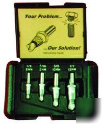 Alden P401S 4 piece drill-out screw extractor set