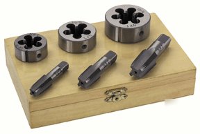 New pipe tap & die set 6PC alloy steel w/ carrying case