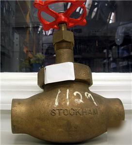 New stockham brass 2 1/8 gate valve sweat - old stock