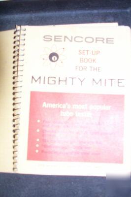 Vintage sencore mighty mite tube tester with tube chart