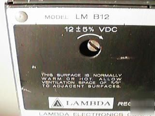 Lambda regulated dc power supply lm B12 - 115V x 12 vdc