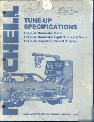 Mitchell 1970 - 1987 tune up manual car truck imports