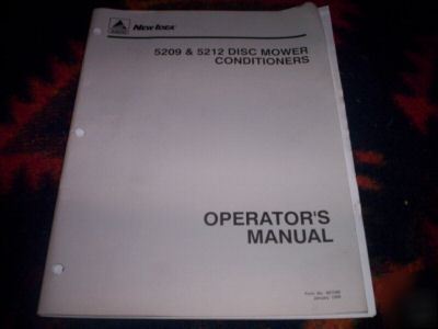 New idea agco 5209-5212 disc mower conditioners manual