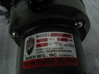 New march pump ac-5C-md, ac baldor electric motors, 