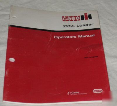 Case ih 2255 loader operator's manual