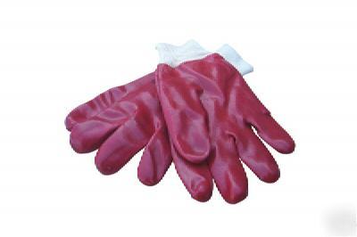 New 12 x red pvc gloves from rolson (others ava