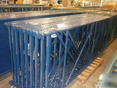 Storage rack wide span shelf system 10 bays w/ decking