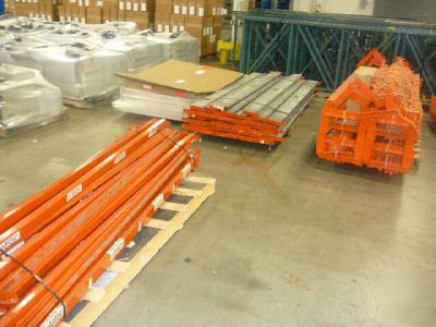 Storage rack wide span shelf system 10 bays w/ decking