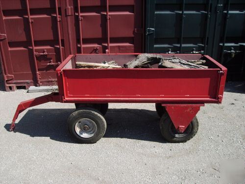 Warehouse/utility pull-behind wagon/cart 2-drop sides 
