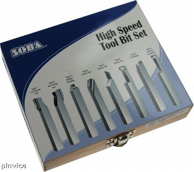 Set of 8 hss lathe tools with 6MM shank unimat myford