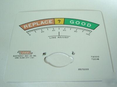 Vintage eico tube tester meter scale and thumbwheels
