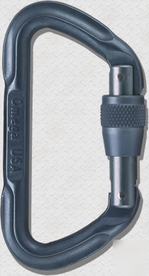New three brand locking d carabiners - stone gray 
