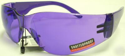 Rider purple lens & arms global vision safety glasses