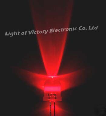 50P 8MM super bright red led lamp 40,000 mcd wide angle