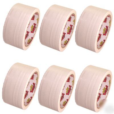 6 rolls white duct tape 2