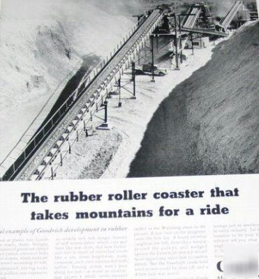 B.f. goodrich rubber mining conveyor belts -1941 ad