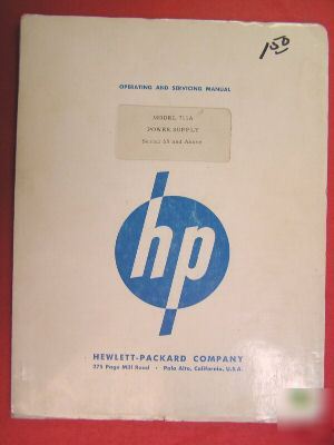 Hp 711A power supply operating and servicing manual