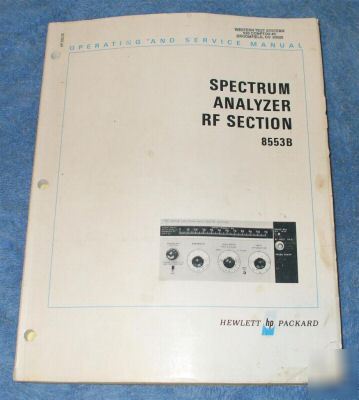 Hp - agilent 8553B original service - operating manual