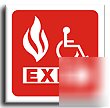 Disabled exit fire sign-semi rigid-200X200MM(fi-025-rd)