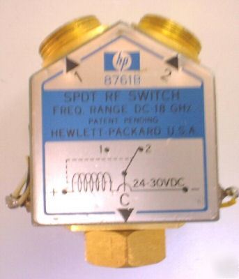 Hp 8761B/423 spdt dc to 18 ghz coaxial switch