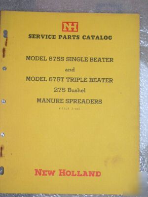 New parts catalog 675S, 675T manure spreader holland