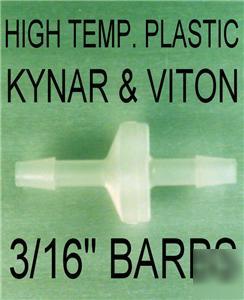 Plastic check valve air water vacuum pneumatic gas 3/16