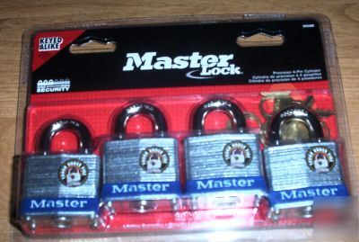 New 4 master lock 1-9/16-inch keyed-alike padlocks