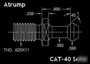 Atrump cnc cat-40 solid retention knobs