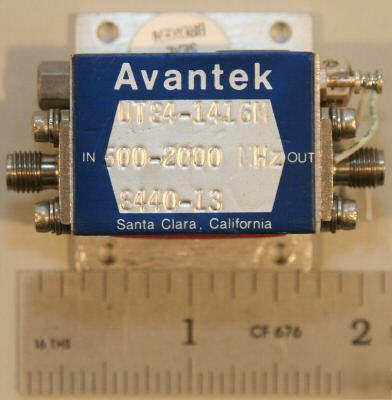 Avantek amplifier 500-2000 mhz model UT84-1416M