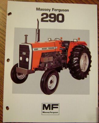 Massey ferguson mf 290 tractor spec sheet brochure