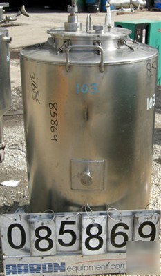 Used: tank, 95 gallon, 316 stainless steel, vertical. 2
