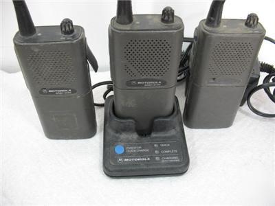 3 motorola spirit SV21C radios, charger & mics 