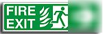 Fire exit-(rm) right sign--450X150MMS. rigid (sa-056-rq