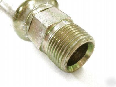Hydraulic crimp fitting 3/8 inch male pipe for 1/4 hose