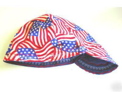 New usa flag print america welding hat 7 5/8 hats fiter